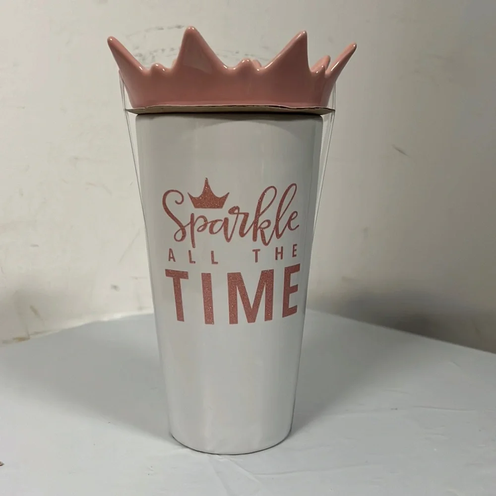 NIB - Disney Princess Sparkle All The Time Ceramic Travel Mug